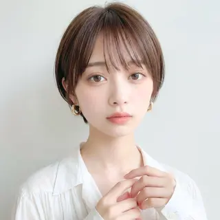 ショート カラー SOURCE天王寺/ ヘアケア/艶カラー✨のヘアスタイル