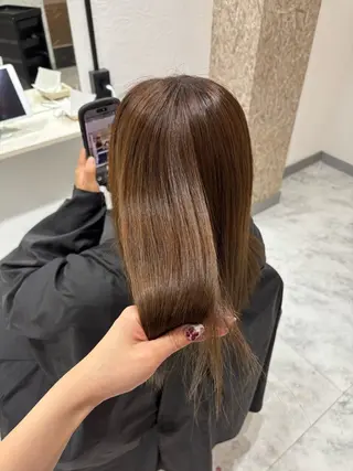 セミロング カラー Via四条烏丸所属・SEINA️️/烏丸 ブリーチ/ハイトーンのヘアスタイル