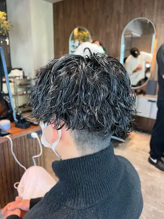 ショート パーマ メンズ 波巻きスパイラルパー マ/シャドウパーマ駿のヘアスタイル