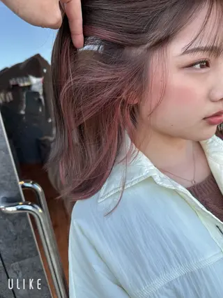 ロング カラー 鵜飼 真伍のヘアスタイル