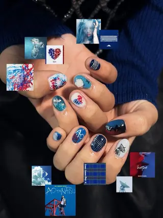 ネイル 艶ｶﾗｰ･:*個性派 ﾈｲﾙ🦋mire-のネイルデザイン