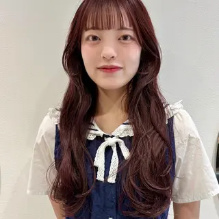 ロング カラー 🍊暖色×顔周り 🍊cocoroのヘアスタイル