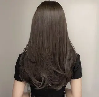 ロング カラー ヘアアレンジ レイヤー×透明感カラ ーHAYATOのヘアスタイル