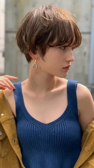 ショート 山田 綾乃/メンズカットのヘアスタイル