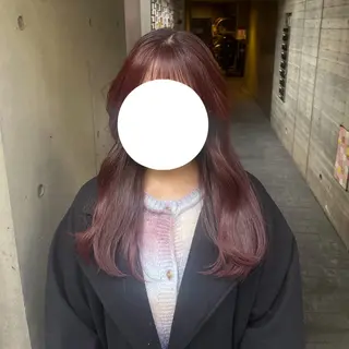 セミロング 【美ボブ.艶カラー. 梅田茶屋町】midoのヘアスタイル
