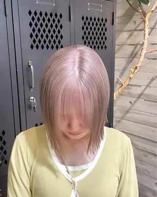 ミディアム カラー 色落ち綺麗透明感カラ /ボブ/ナカツヒカルのヘアスタイル