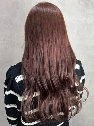 ロング カラー Rin♡透明感ピンク 🎀白肌ラベンダーのヘアスタイル