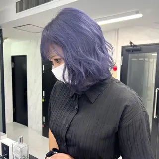 ミディアム カラー シールエクステ特化 ハイトーン、NANAのヘアスタイル