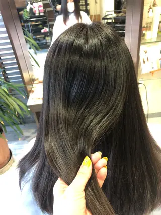 ロング 【南草津】髪質改善 ヘナカラー＆縮毛矯正のヘアスタイル