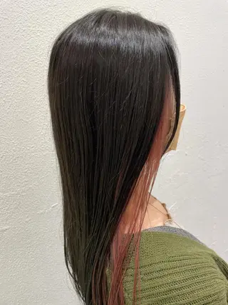 セミロング カラー 渡部 恭子のヘアスタイル