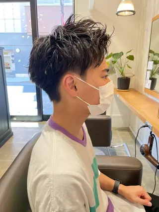 メンズ 葵/レイヤーカット/ 韓国風/透明感カラーのヘアスタイル