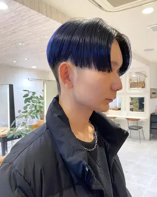 メンズ ミウ☆ ブリーチダブルカラーのヘアスタイル