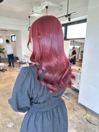 セミロング カラー ✨艶ブリーチカラー ✨四ノ宮裕己のヘアスタイル