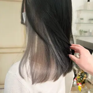 セミロング カラー 透明感カラー 古山 結季🌙🖤のヘアスタイル