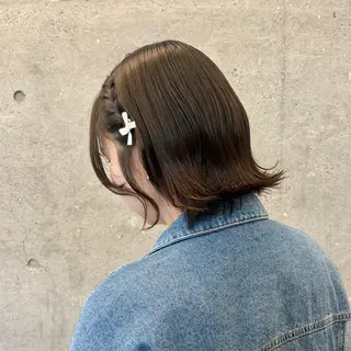 ショート ヘアアレンジ 透明感カラー/赤み消 しカラー/もものヘアスタイル