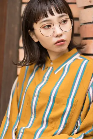 ミディアム カラー 元重 宣博のヘアスタイル