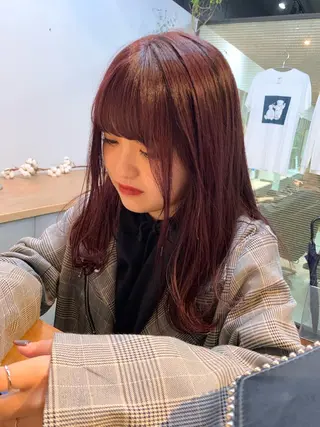 セミロング カラー 怪我のため6月末 復帰予定田中瑞希🍃のヘアスタイル