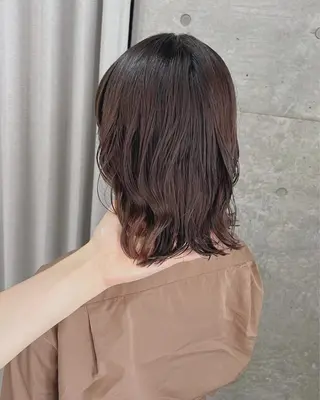 ミディアム パーマ ボブパーマコテ巻き風 パーマNo1深江秀平のヘアスタイル