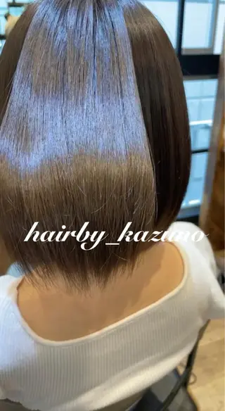 ショート カラー 10月限定モニター 髪質改善美髪矯正のヘアスタイル