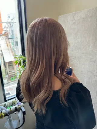 ロング カラー メンズ特化シャドウパ ーマラウンドマッシュのヘアスタイル