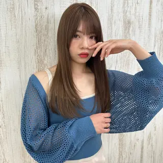 セミロング カラー 𖧷 ⁺. 大人ヘア Yui 𓂃𓈒𓏸のヘアスタイル