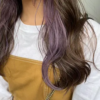セミロング カラー レイヤーカット 韓国ヘアayameのヘアスタイル