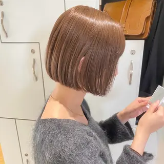 ショート カラー ボブ/ミニボブ 透明感カラーkadoのヘアスタイル