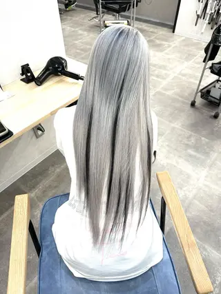 ロング カラー シール、 ハネエクステのヘアスタイル