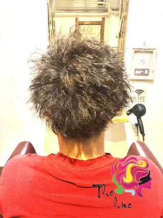 ショート パーマ メンズ Hair salon The hiveのヘアスタイル
