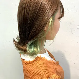 セミロング カラー ヘアアレンジ マツオカ マコのヘアスタイル