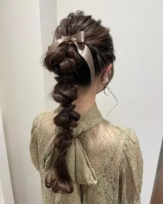 ロング ヘアアレンジ サソウ ユリエ🥥のヘアスタイル