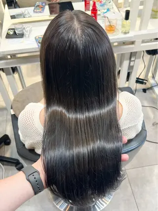 セミロング 恵比寿韓国レイヤー× 艶透明感カラー大場のヘアスタイル