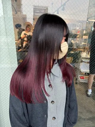 ロング カラー 💫miyu💫デザ インカラー/アレンジのヘアスタイル