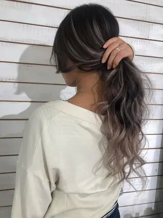 ロング カラー ヘアアレンジ 🦋美髪/エクステ 🦋アベイクミのヘアスタイル