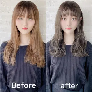 セミロング 前地 麻衣のヘアスタイル