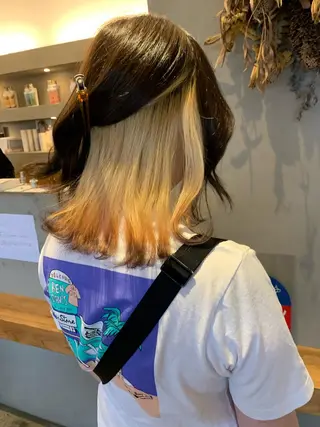 ミディアム カラー ハイトーン職人💗 松本輝美のヘアスタイル