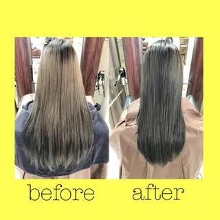 ロング カラー ケアブリーチ /髪質 改善/古橋圭史郎のヘアスタイル