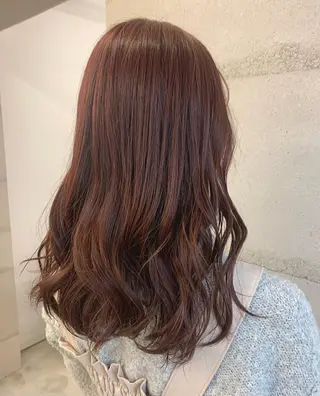 セミロング カラー モテヘア 韓国ヘアhikariのヘアスタイル