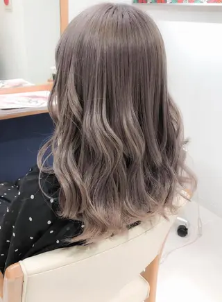 ミディアム カラー ヘアアレンジ モテ髪透明感❤️ デイズヘアカラーのヘアスタイル