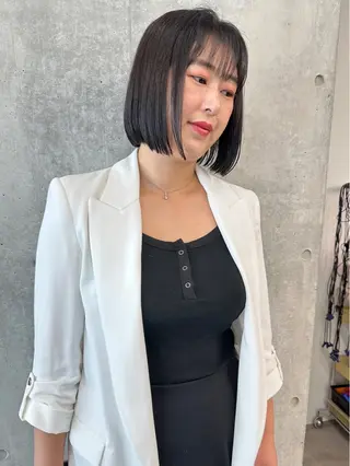 ショート 小顔ボブ/お悩み解決 /ボブパーマ/とういのヘアスタイル