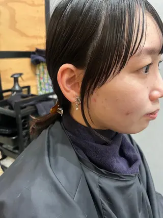 ミディアム カラー 久木原 ゆりのヘアスタイル