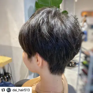 ショート 神パーマ&ツヤ髪 黒田ダイのヘアスタイル