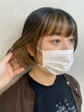 ショート カラー 顔周りカット/透明感 カラー✂️MEIのヘアスタイル