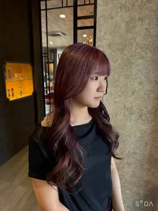 ロング カラー earth尾形美穂 🫧髪質改善縮毛🫧のヘアスタイル