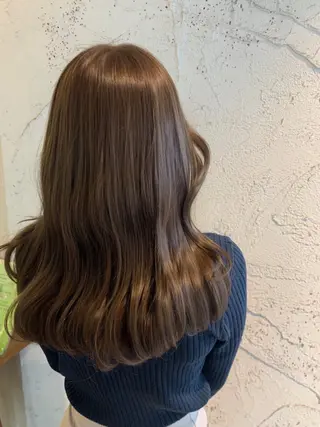 セミロング カラー 韓国ヘア特化🇰🇷 心斎橋【ユリカ】のヘアスタイル