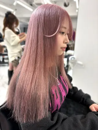 セミロング カラー haruka /韓国レイヤーのヘアスタイル