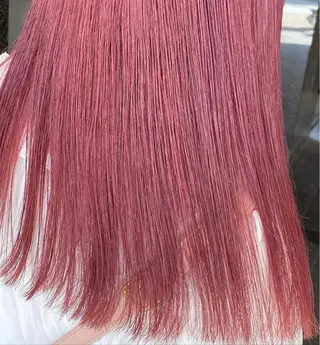 セミロング カラー パーマ ヘアアレンジ メンズ キッズ ネイル mana 暖色カラーカットのヘアスタイル