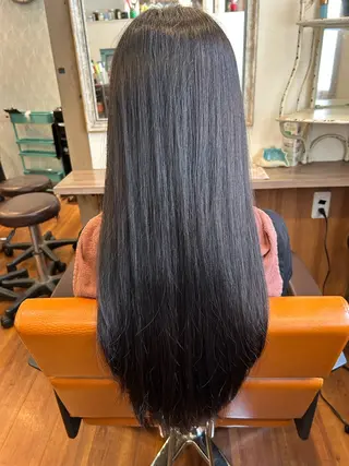 ロング カラー 柳樂 純香のヘアスタイル