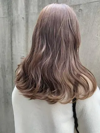 セミロング カラー ヘアアレンジ 💎yuto💎 ハイトーン/韓国ヘアのヘアスタイル