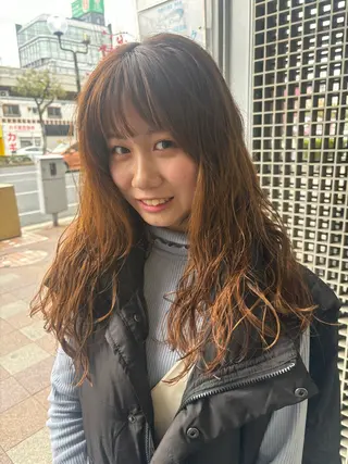 ロング パーマ 穐田 航のヘアスタイル